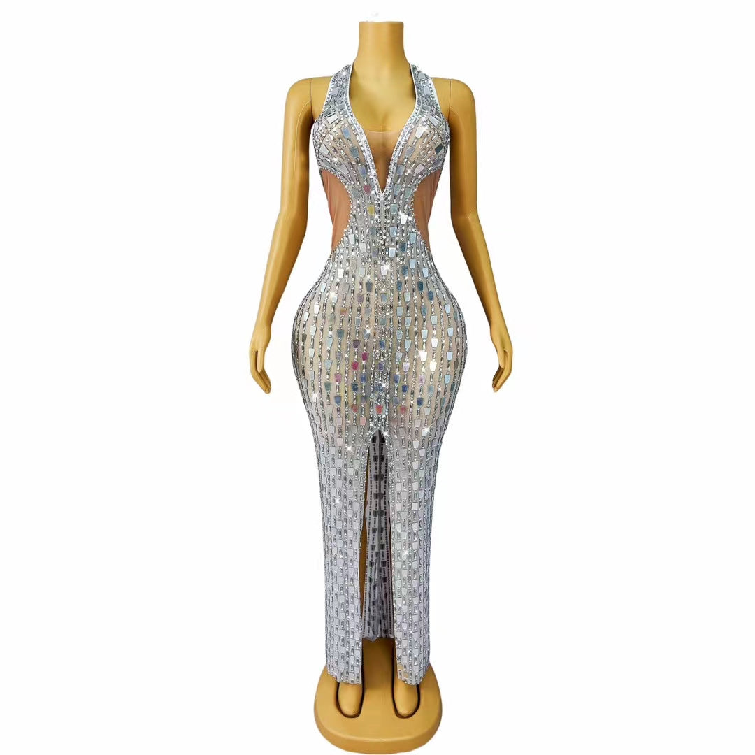 CELESINYI Shanguang Crystal Mirror Bodysuit