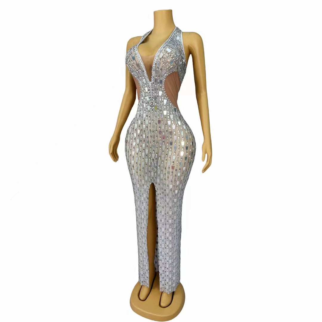 CELESINYI Shanguang Crystal Mirror Bodysuit