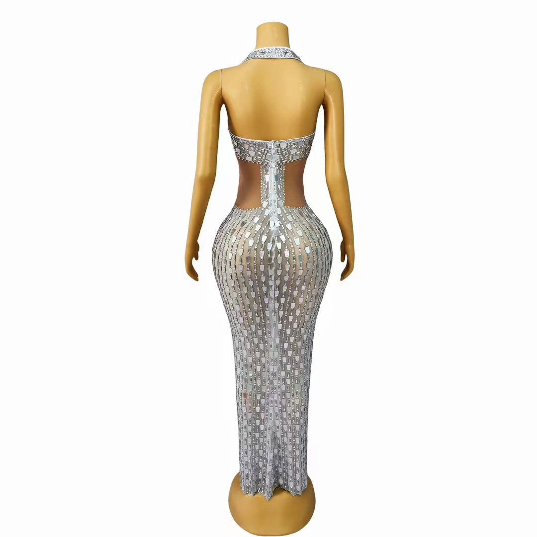 CELESINYI Shanguang Crystal Mirror Bodysuit