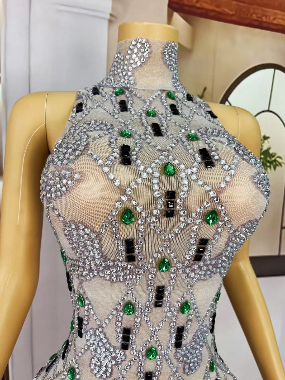 CELESINYI Luoshuang Crystal Frost Bodysuit