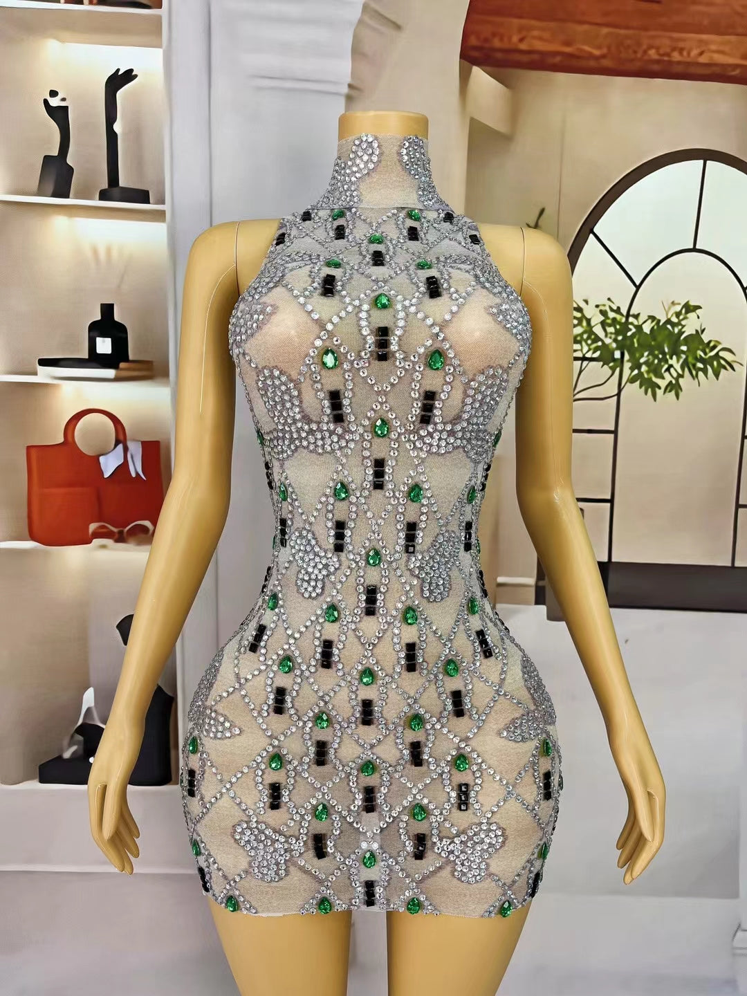 CELESINYI Luoshuang Crystal Frost Bodysuit