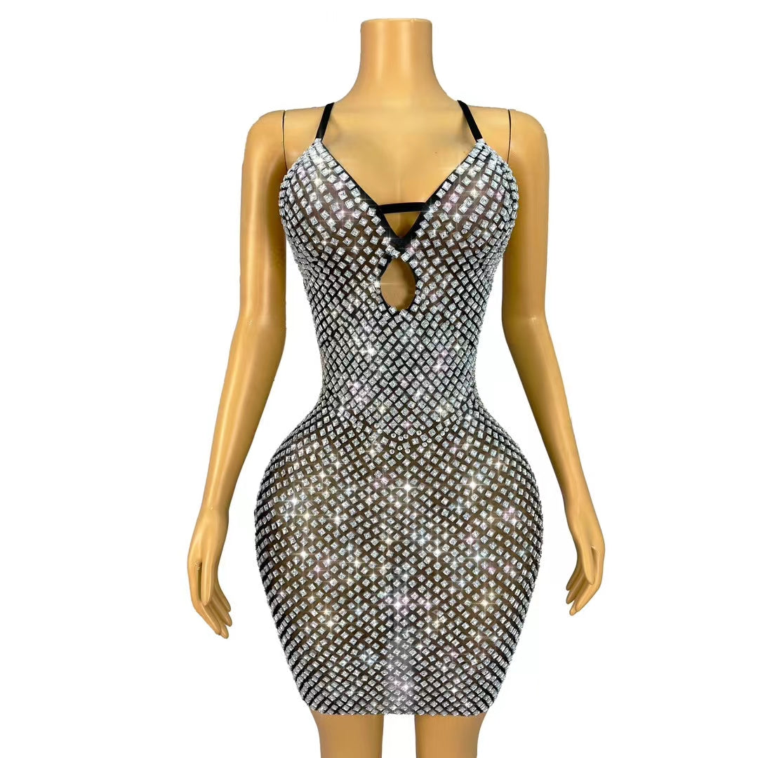 CELESINYI Fengwomei Crystal Honeycomb Bodysuit