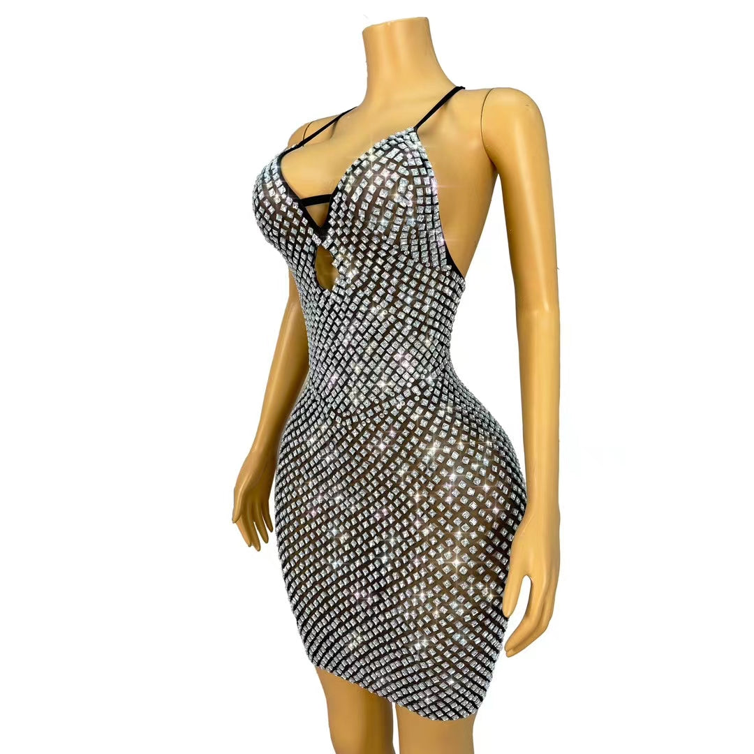 CELESINYI Fengwomei Crystal Honeycomb Bodysuit