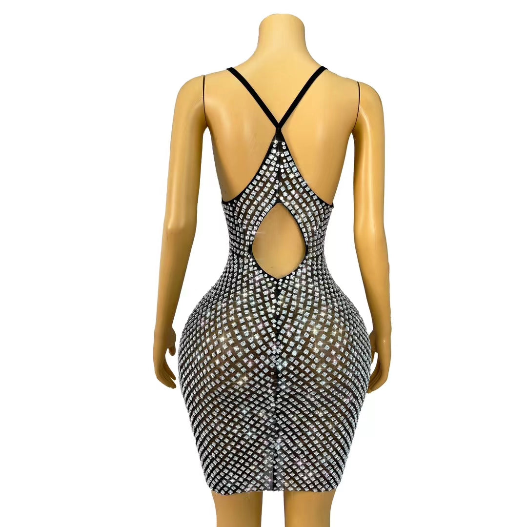 CELESINYI Fengwomei Crystal Honeycomb Bodysuit