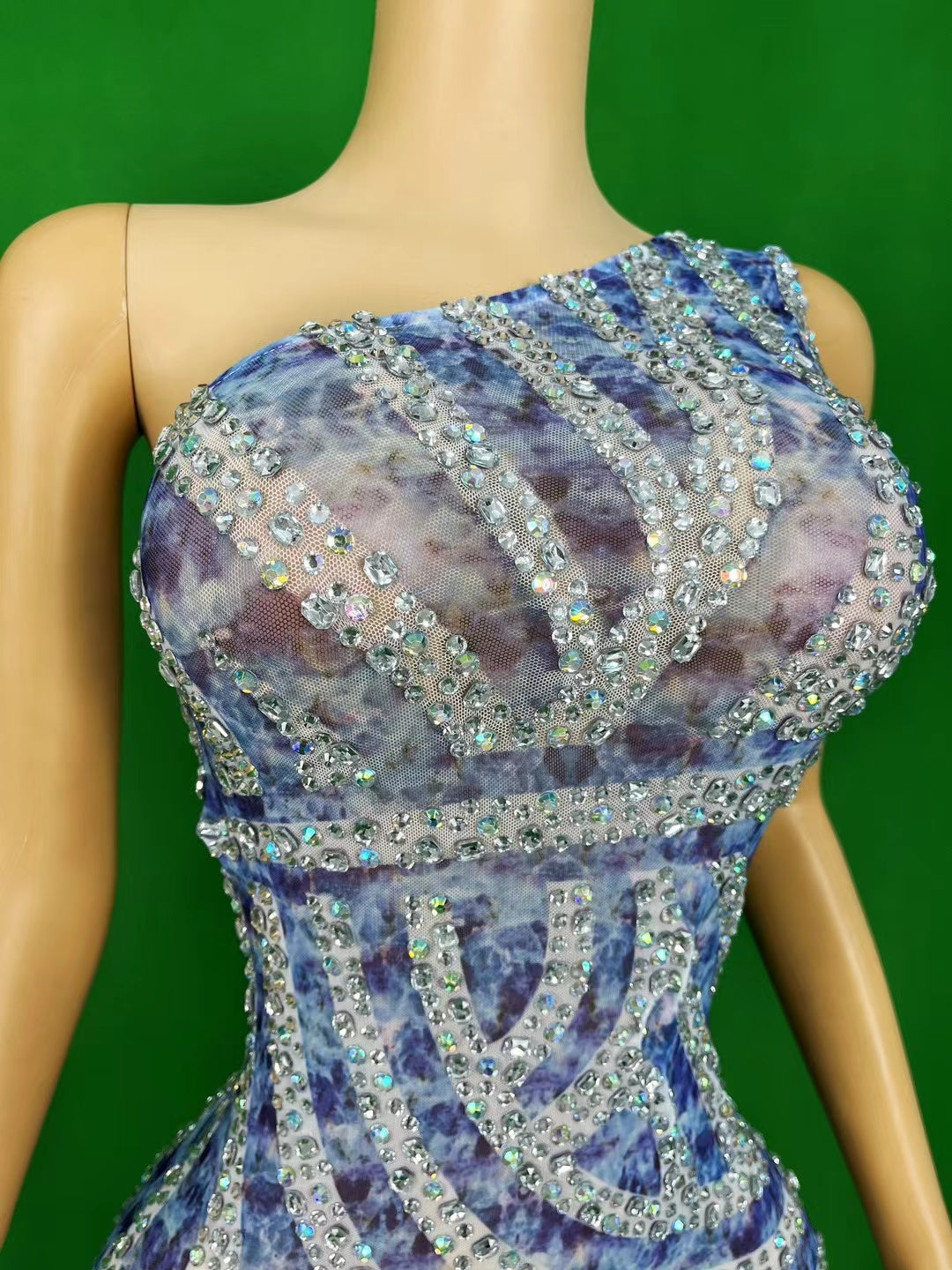 CELESINYI Lanjingkuang Crystal Marble Gown