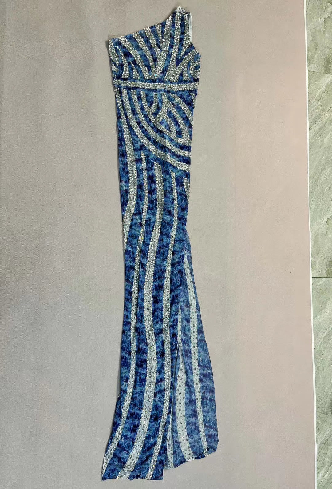 CELESINYI Lanjingkuang Crystal Marble Gown
