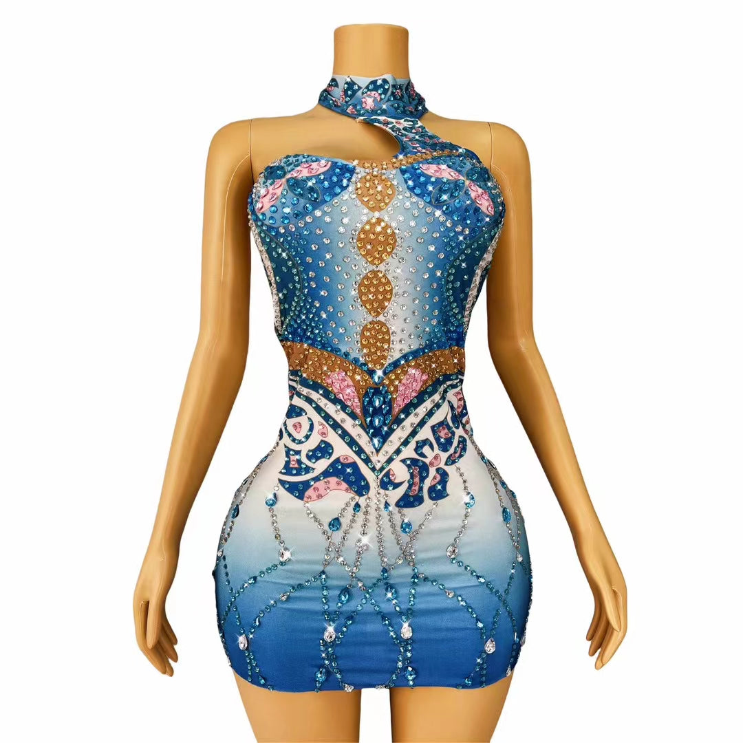 CELESINYI Chuxiahupan Crystal Floral Gown
