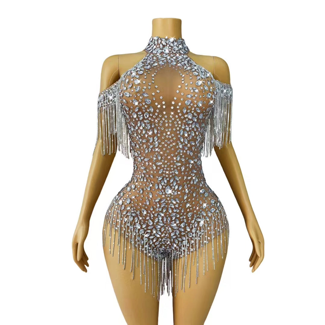 CELESINYI Hezhuluochen Crystal Waterfall Bodysuit