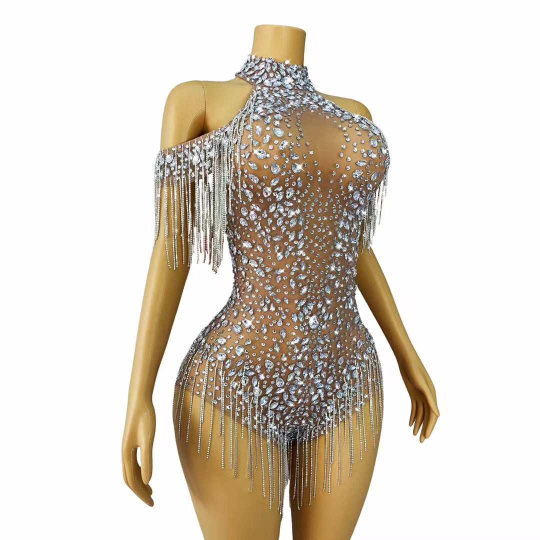 CELESINYI Hezhuluochen Crystal Waterfall Bodysuit