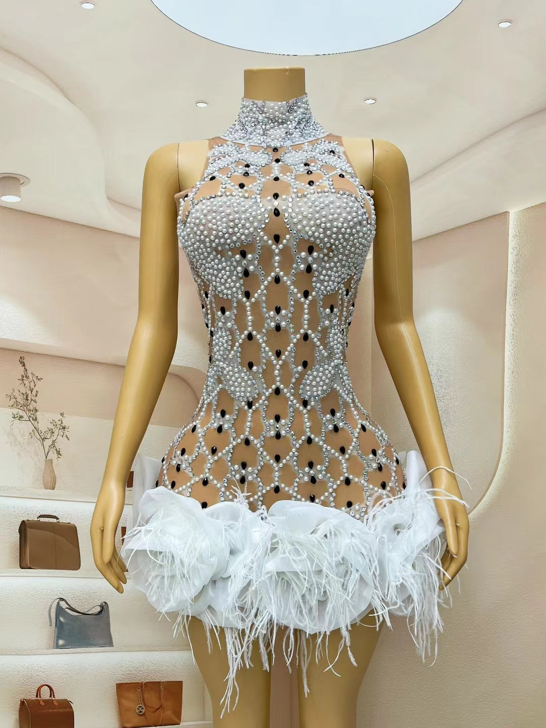 CELESINYI Suizuanhua Crystal Baroque Bodysuit