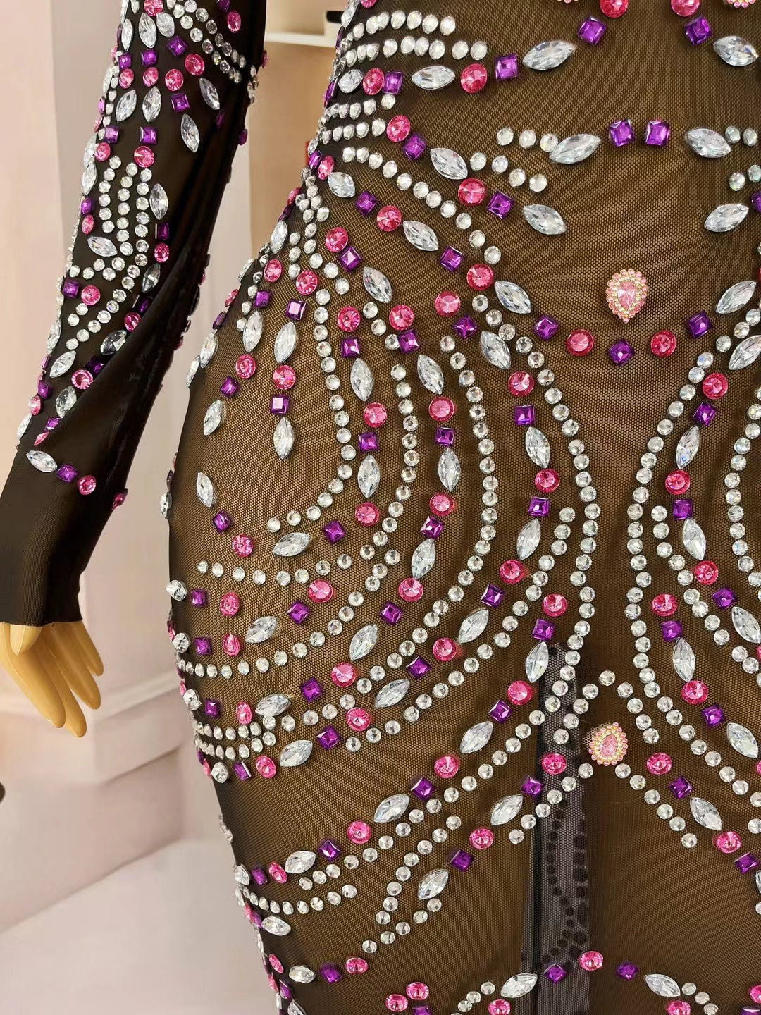 CELESINYI Zitenghua Crystal Wisteria Gown
