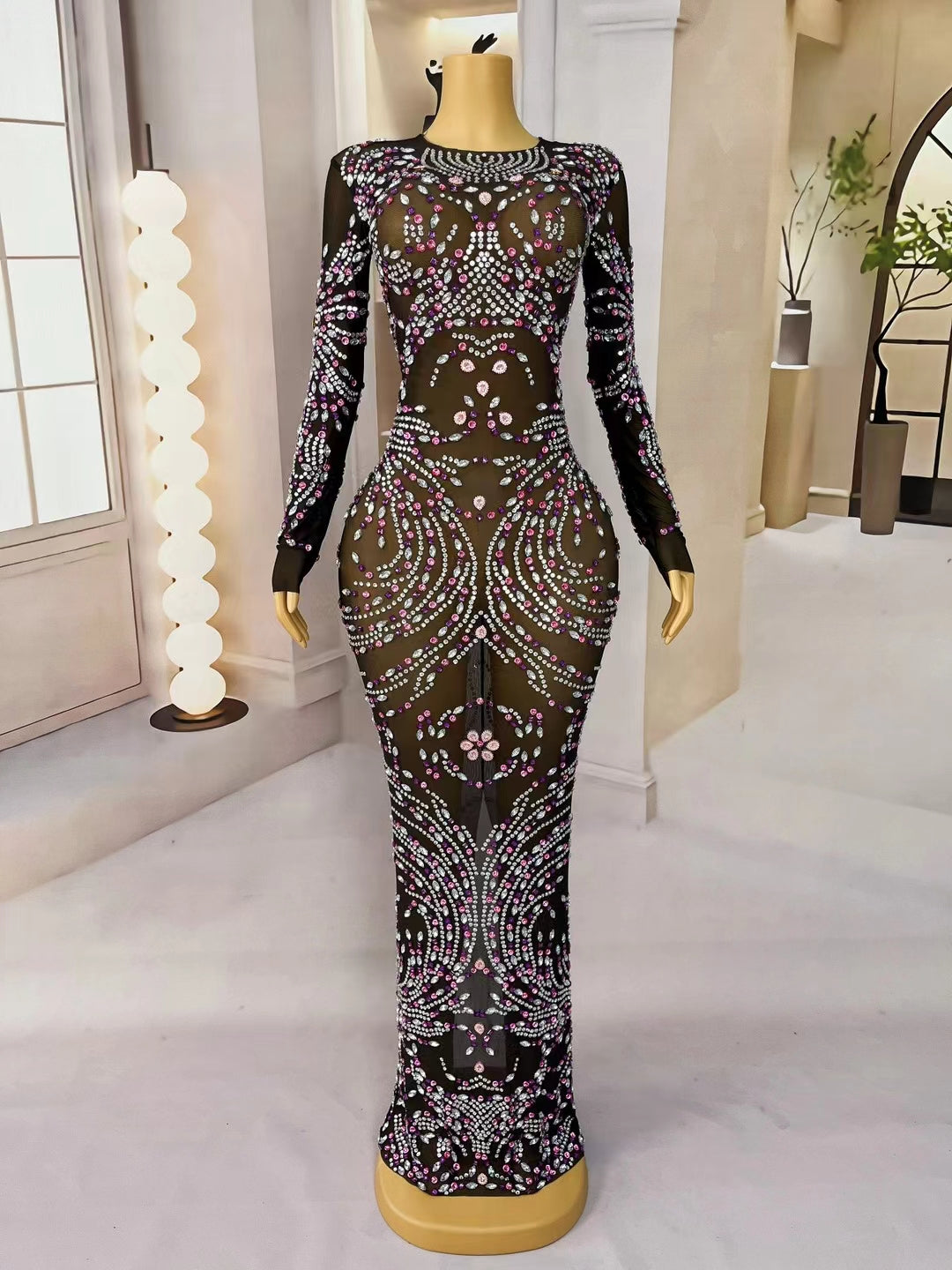 CELESINYI Zitenghua Crystal Wisteria Gown