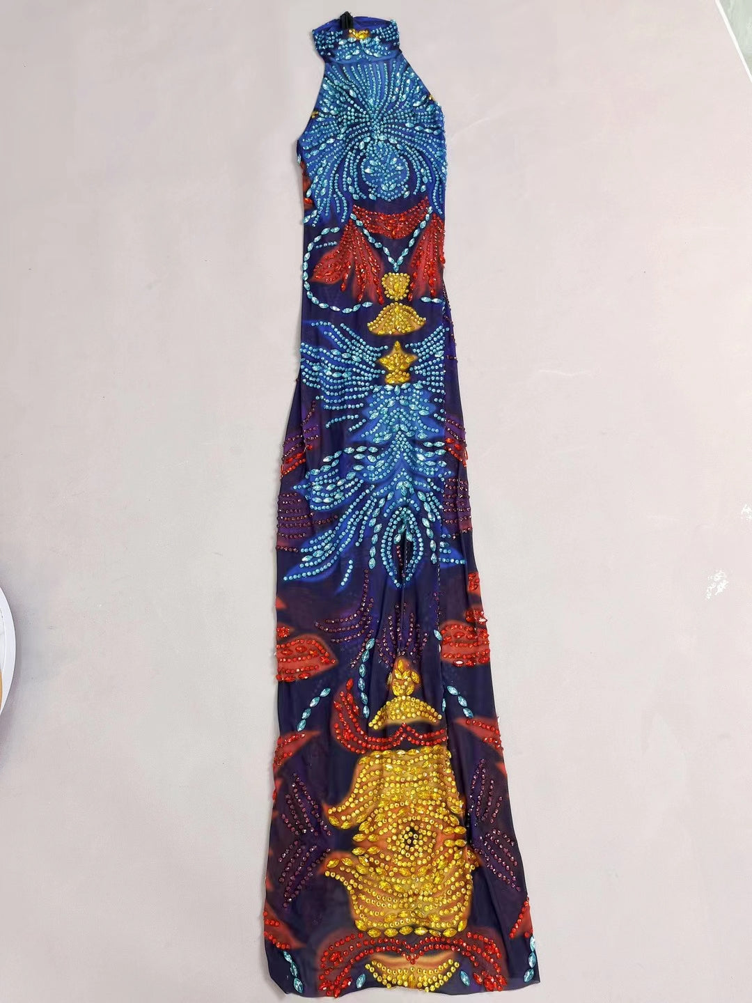 CELESINYI Sanchaji Crystal Trident Bodysuit