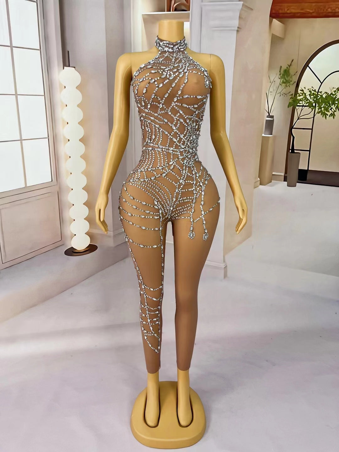 CELESINYI Zhizhuwang Crystal Web Gown