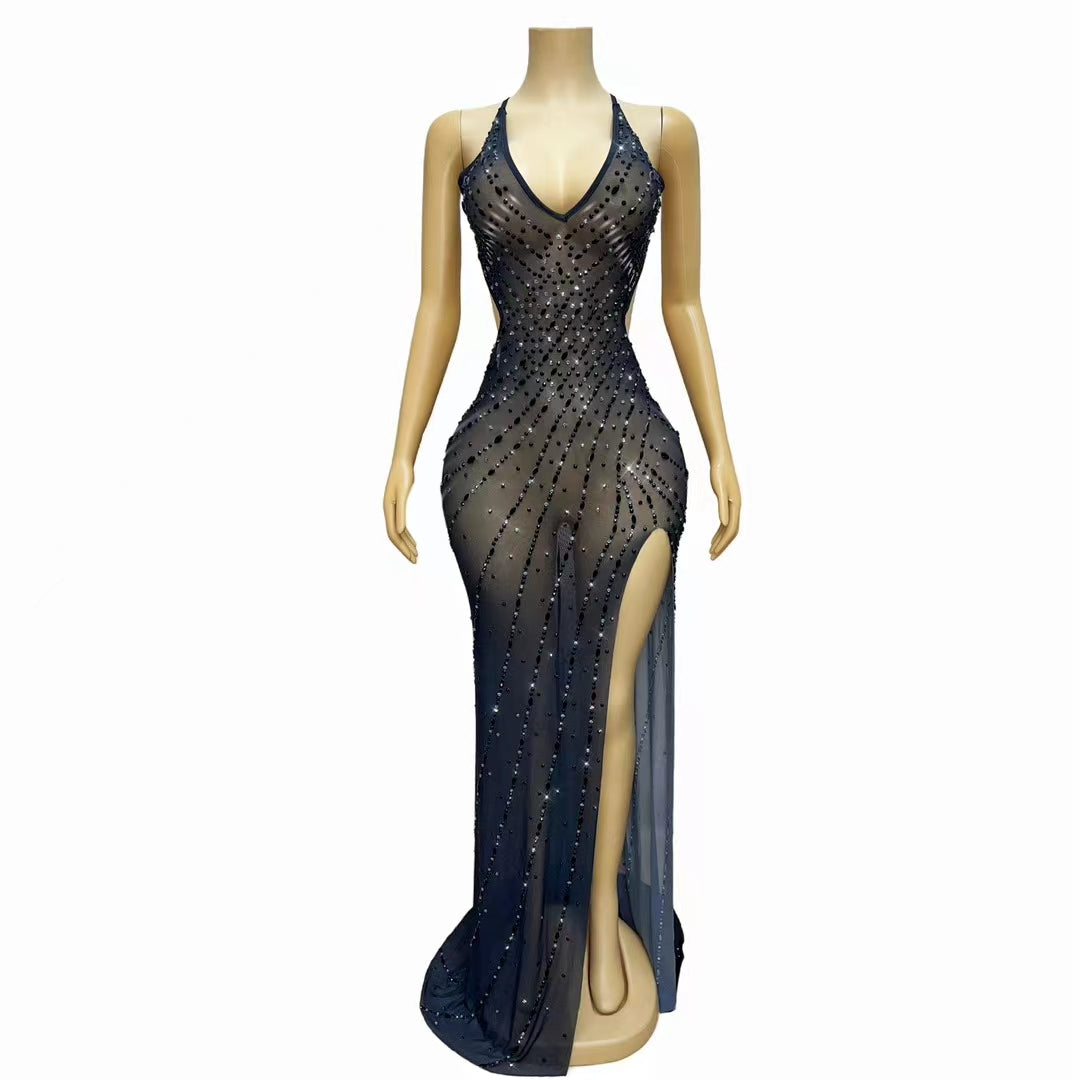 CELESINYI Papagan Crystal Vine Gown