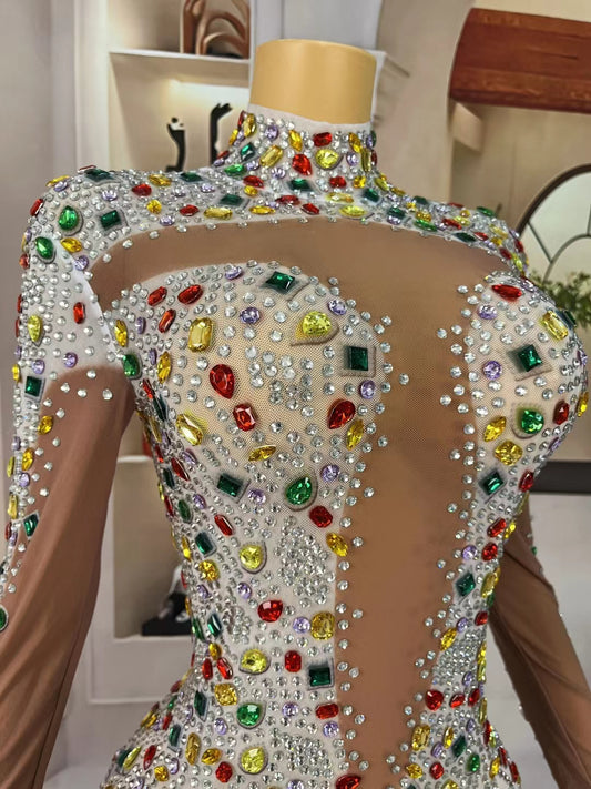 CELESINYI Babaozhou Crystal Gem Bodysuit