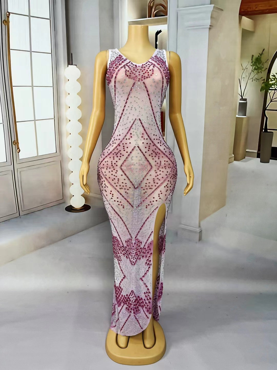 CELESINYI Rouxue Crystal Lavender Leotard