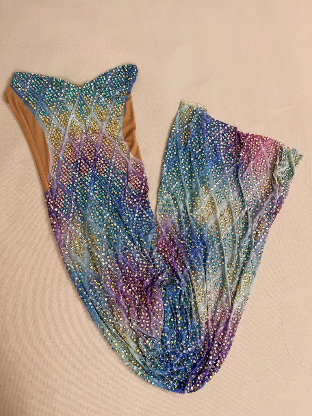 CELESINYI Duobaan Crystal Gradient Bodysuit