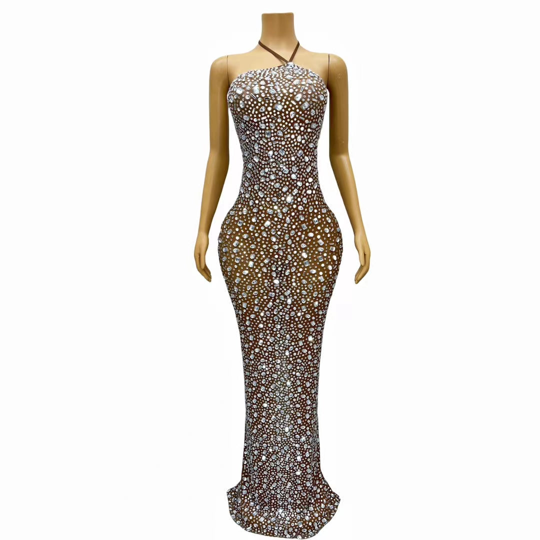 CELESINYI Xingyao Crystal White Mermaid Gown