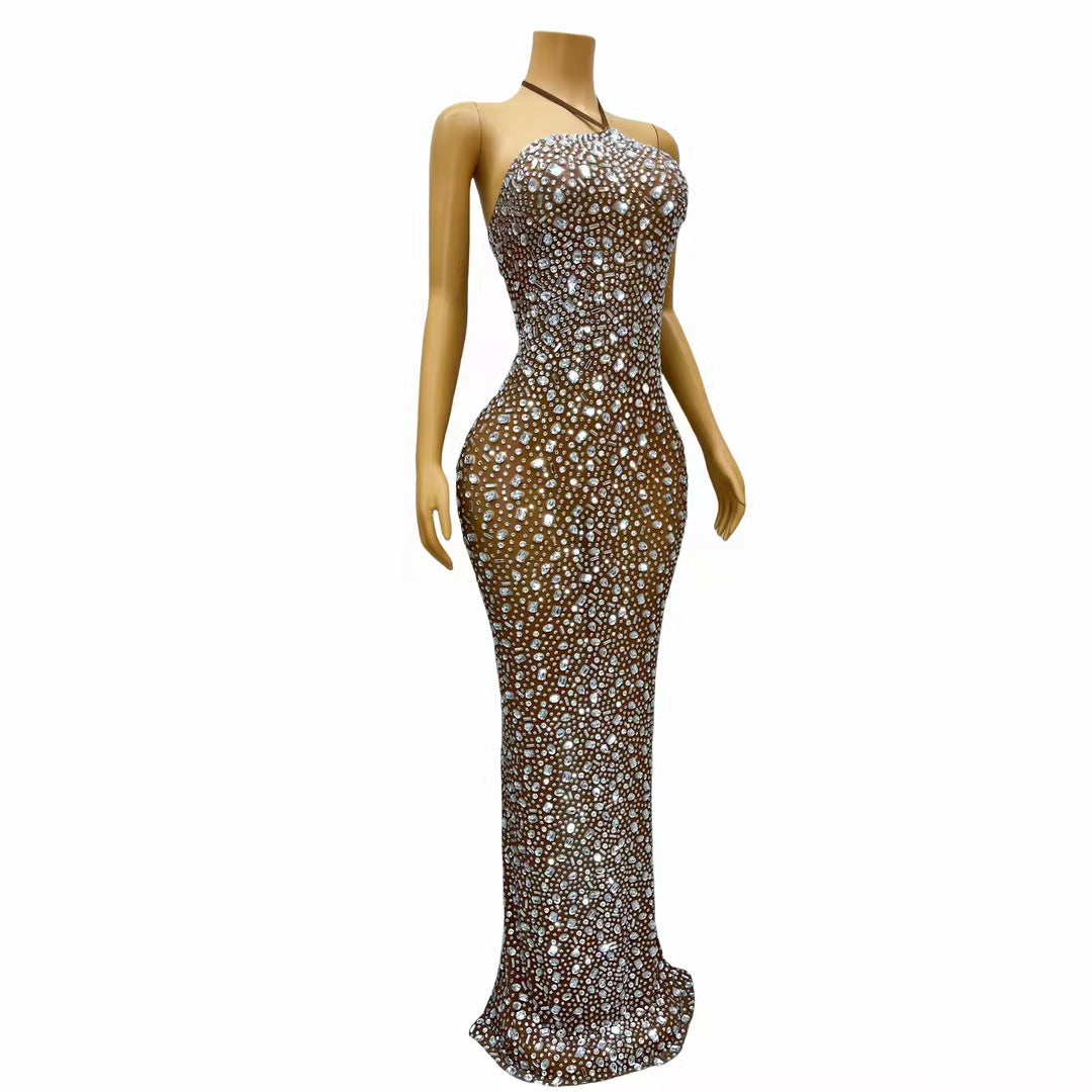 CELESINYI Xingyao Crystal White Mermaid Gown