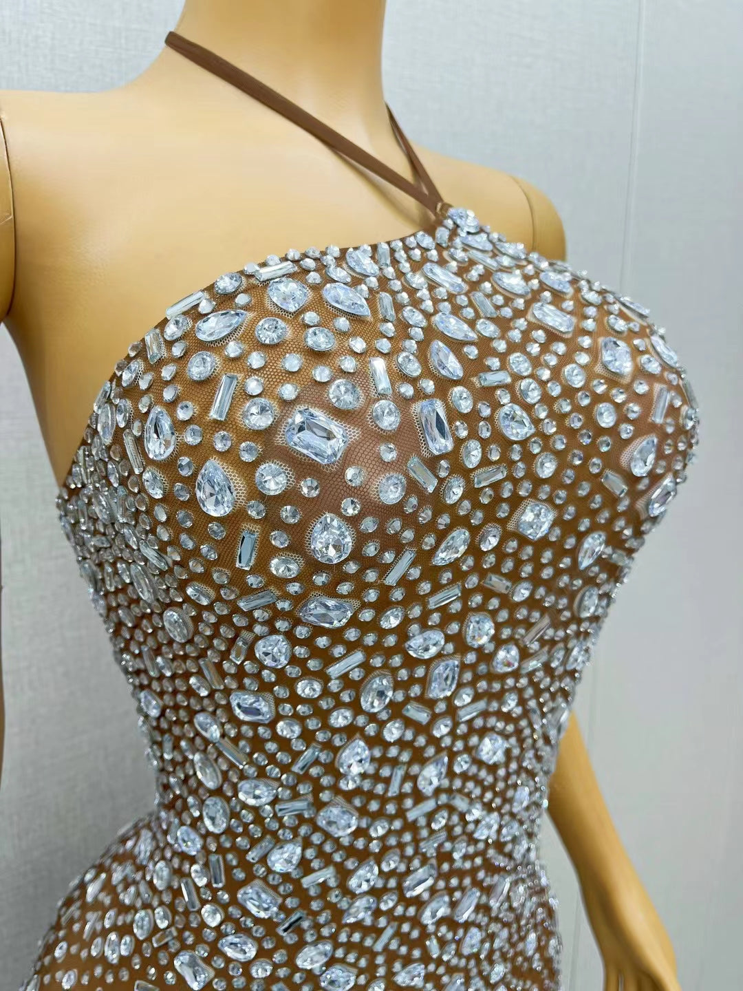 CELESINYI Xingyao Crystal White Mermaid Gown