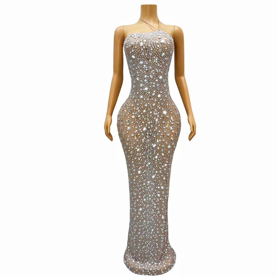 CELESINYI Xingyao Crystal Skin Tone Mermaid Gown