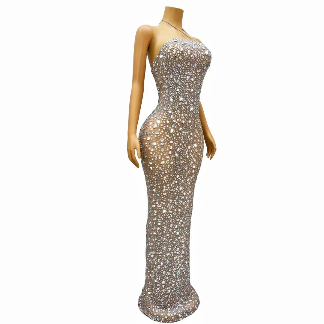 CELESINYI Xingyao Crystal Skin Tone Mermaid Gown