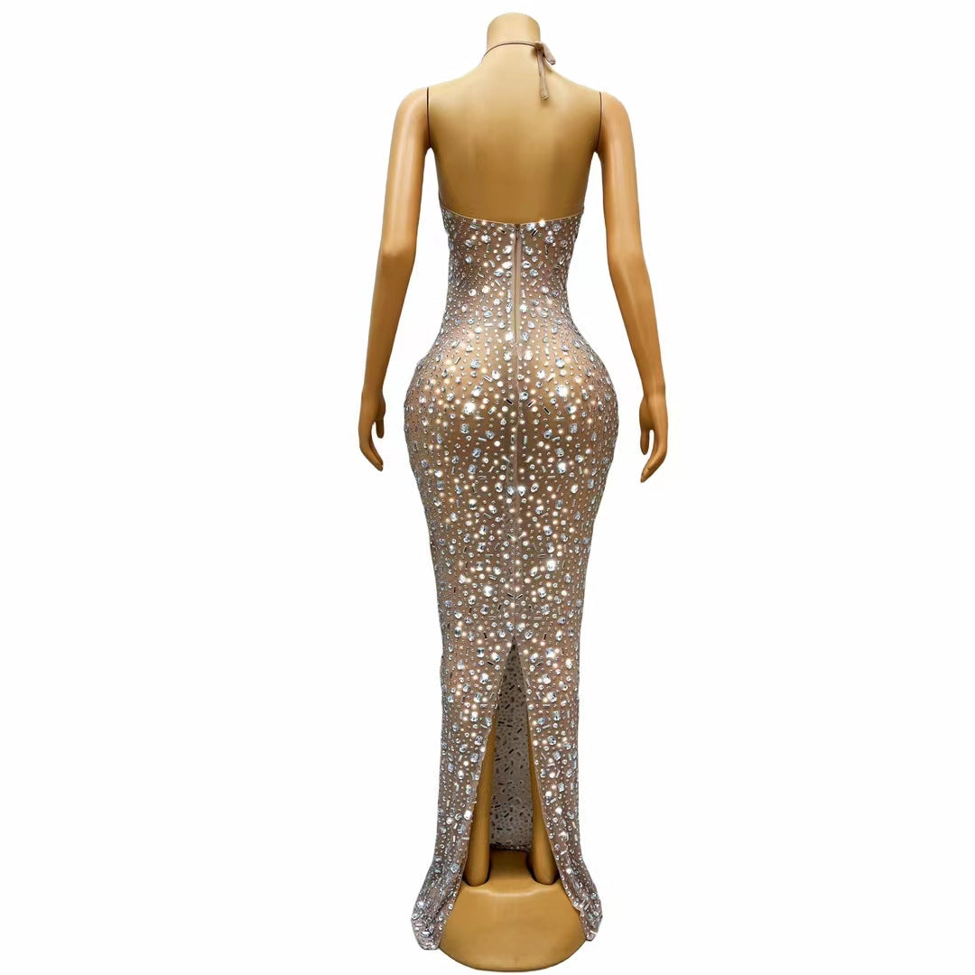 CELESINYI Xingyao Crystal Skin Tone Mermaid Gown
