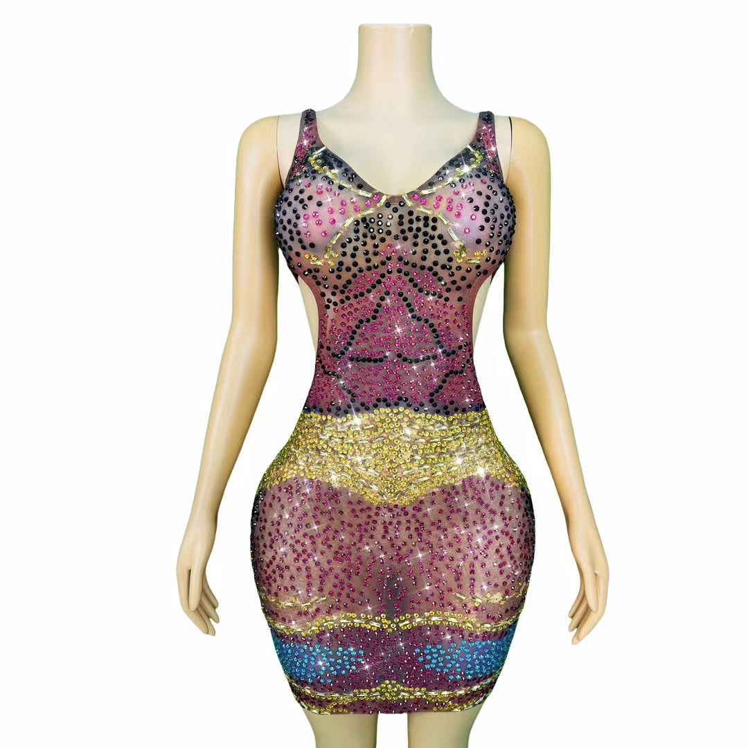 CELESINYI Hongyue Crystal Red Moon Bodysuit