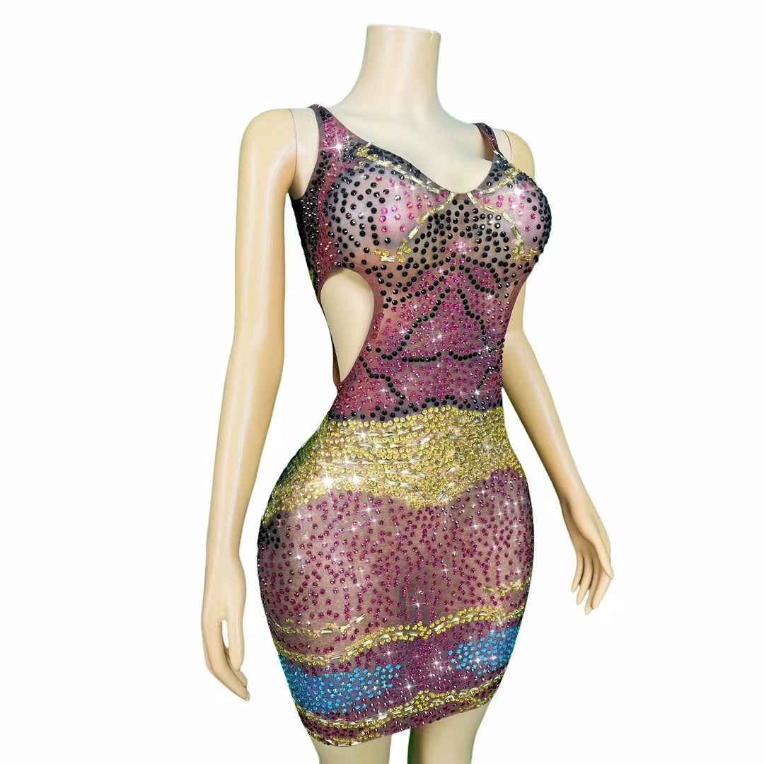 CELESINYI Hongyue Crystal Red Moon Bodysuit
