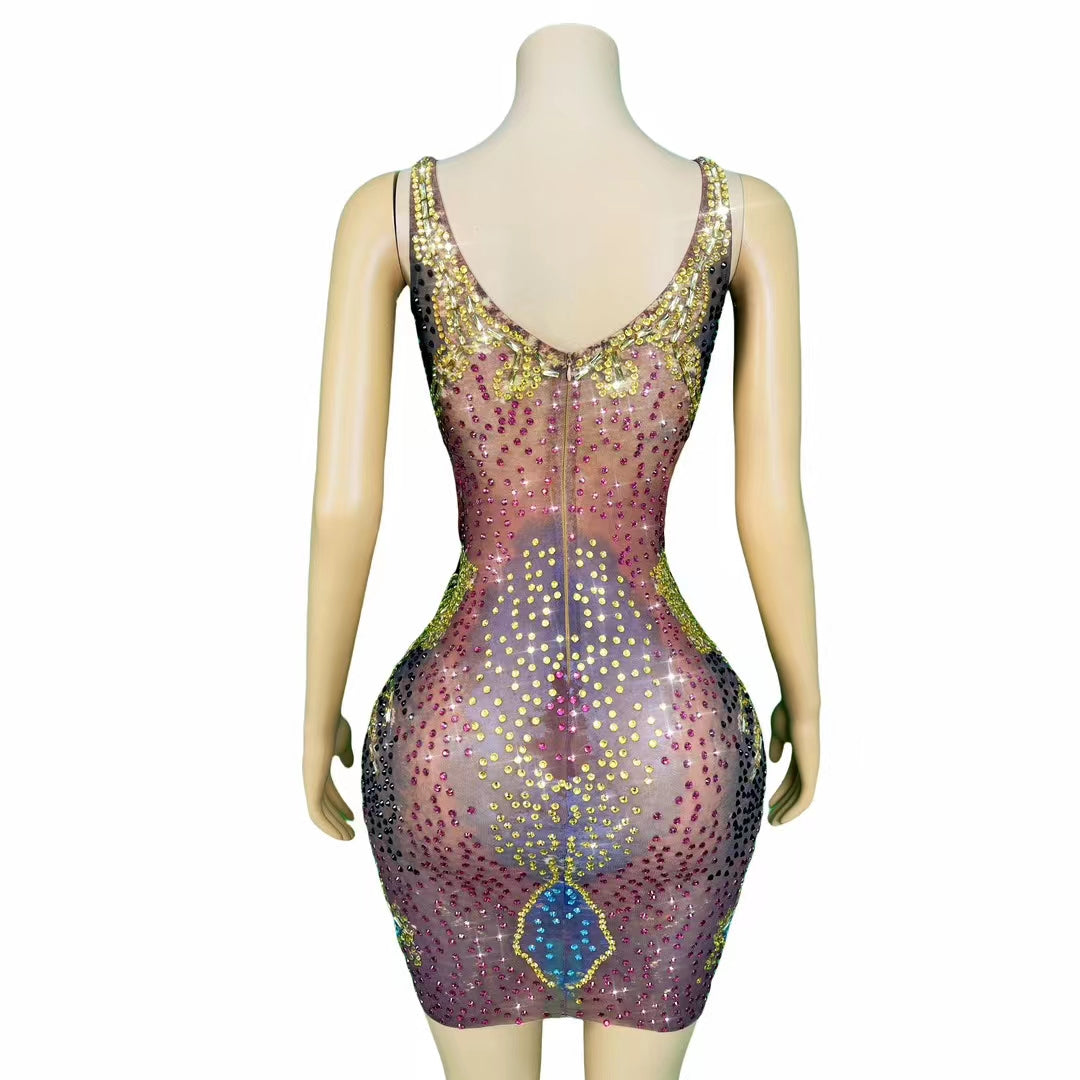 CELESINYI Hongyue Crystal Red Moon Bodysuit