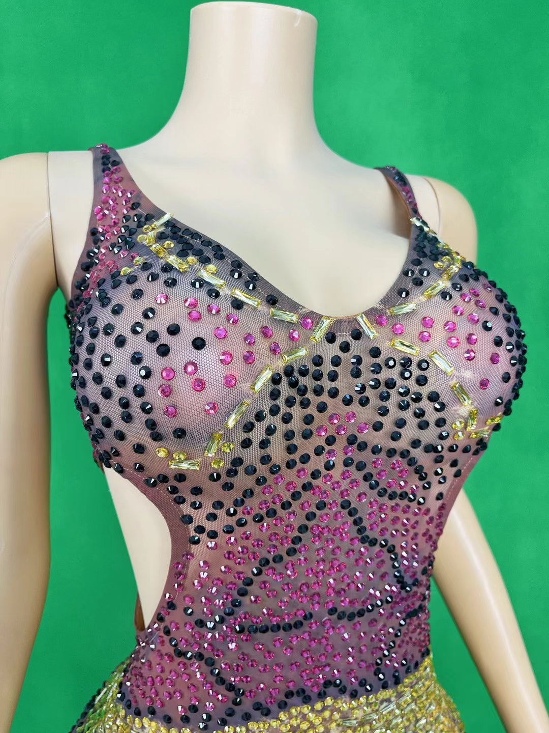 CELESINYI Hongyue Crystal Red Moon Bodysuit