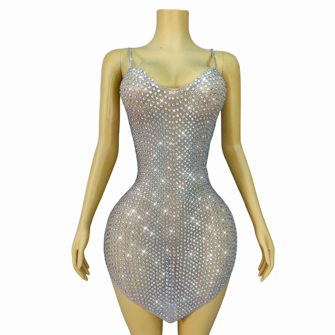 CELESINYI Wanquxian Crystal Wave Row Bodysuit