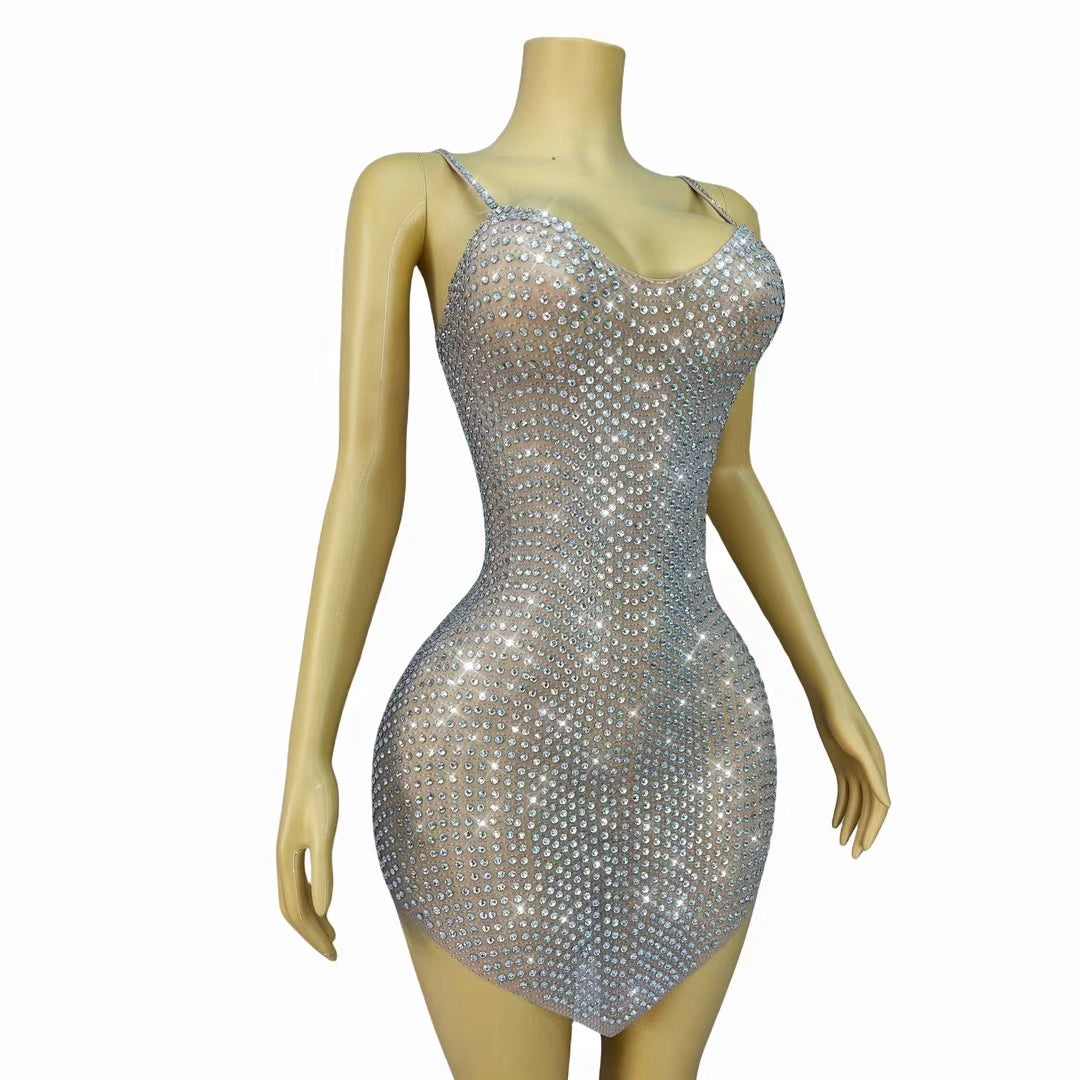 CELESINYI Wanquxian Crystal Wave Row Bodysuit