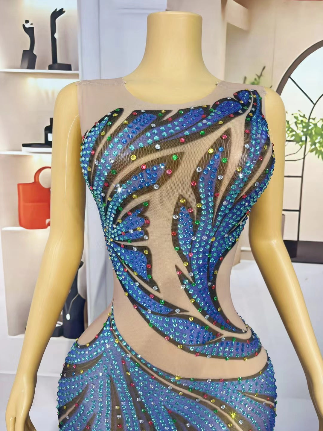 CELESINYI Haiyangdie Crystal Ocean Butterfly Bodysuit