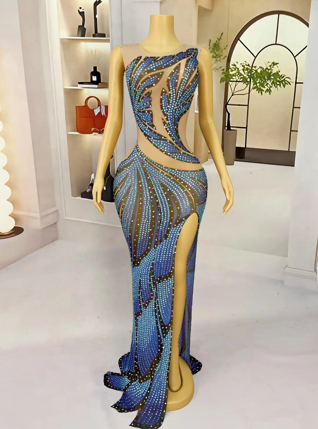 CELESINYI Haiyangdie Crystal Ocean Butterfly Bodysuit