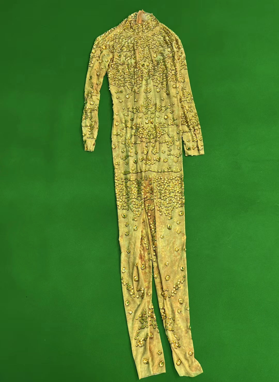 CELESINYI Huangjinye Crystal Gold Leaf Bodysuit