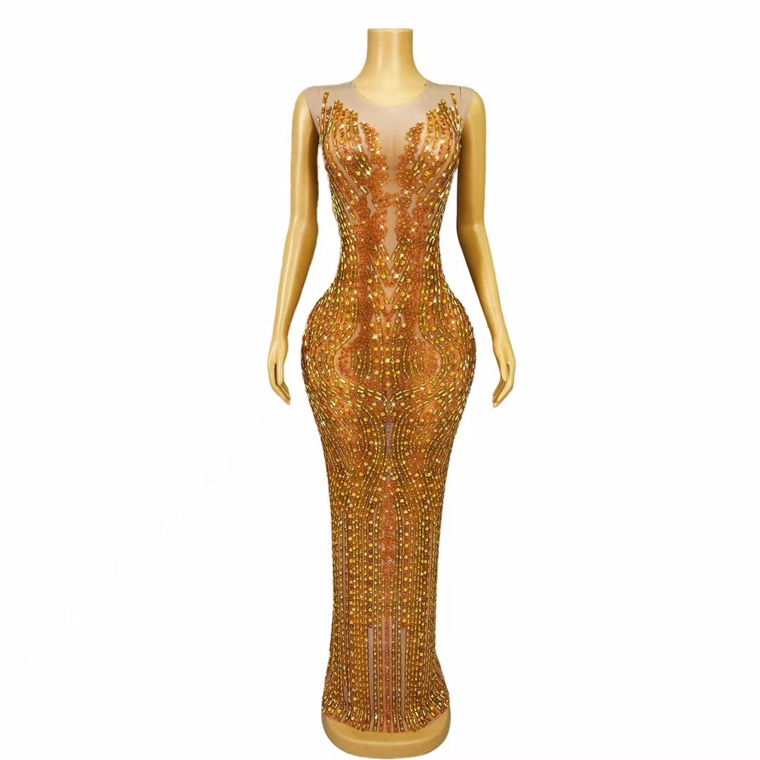 CELESINYI Lieyan Crystal Flame Bodysuit