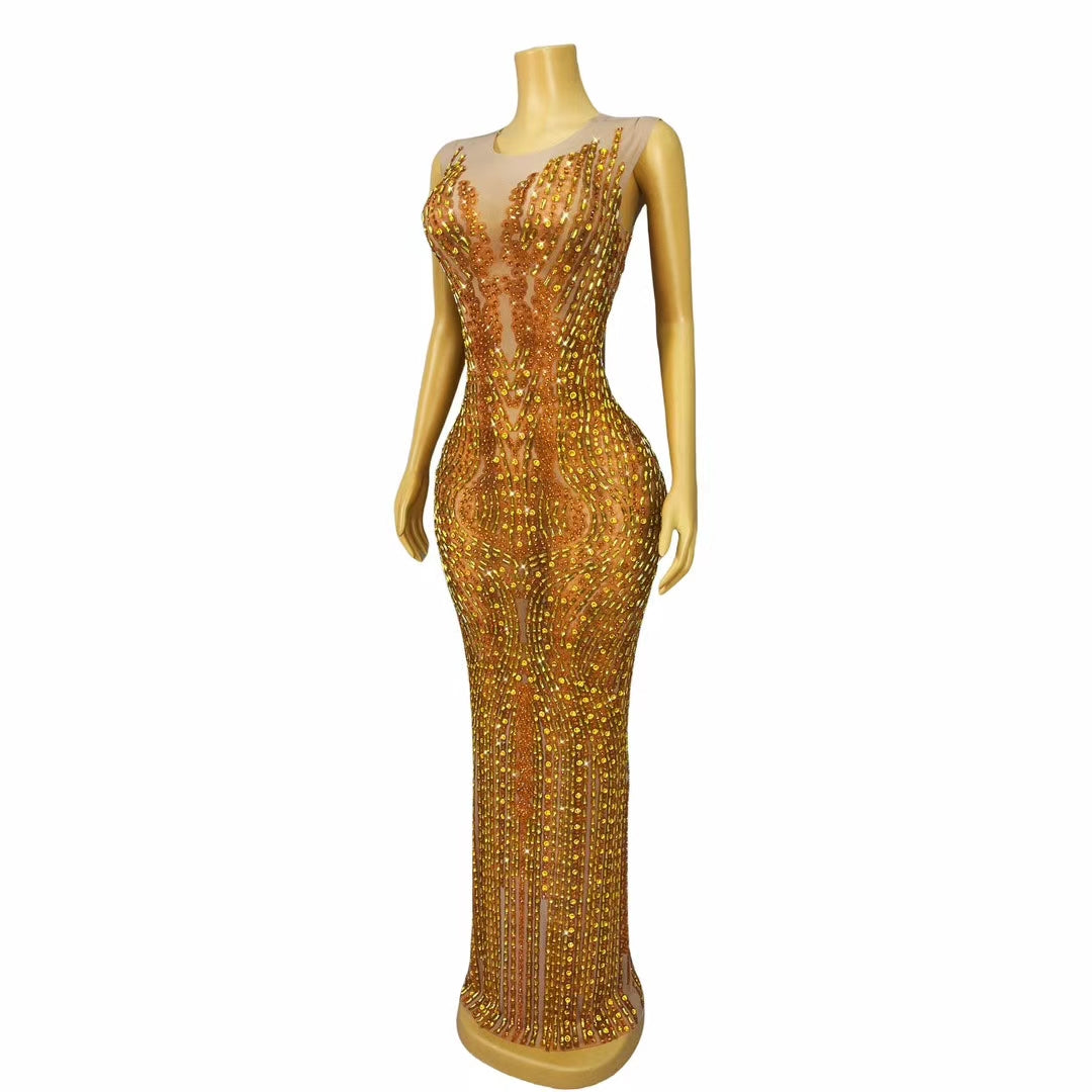 CELESINYI Lieyan Crystal Flame Bodysuit