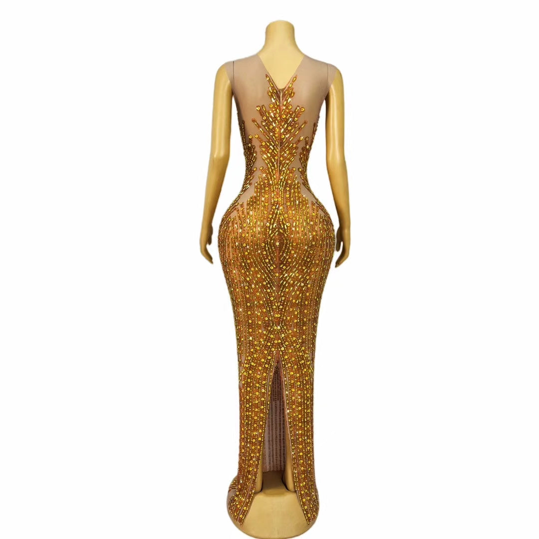 CELESINYI Lieyan Crystal Flame Bodysuit