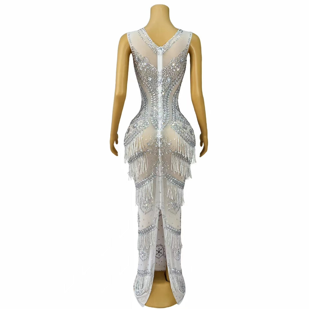CELESINYI Bailianyinsi Crystal Lotus Silver Gown