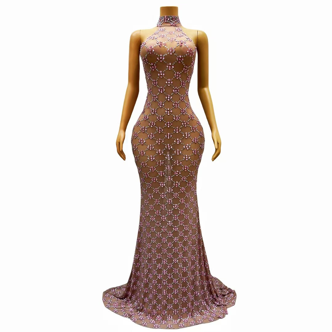 CELESINYI Lanlinghua Crystal Harlequin Flower Gown