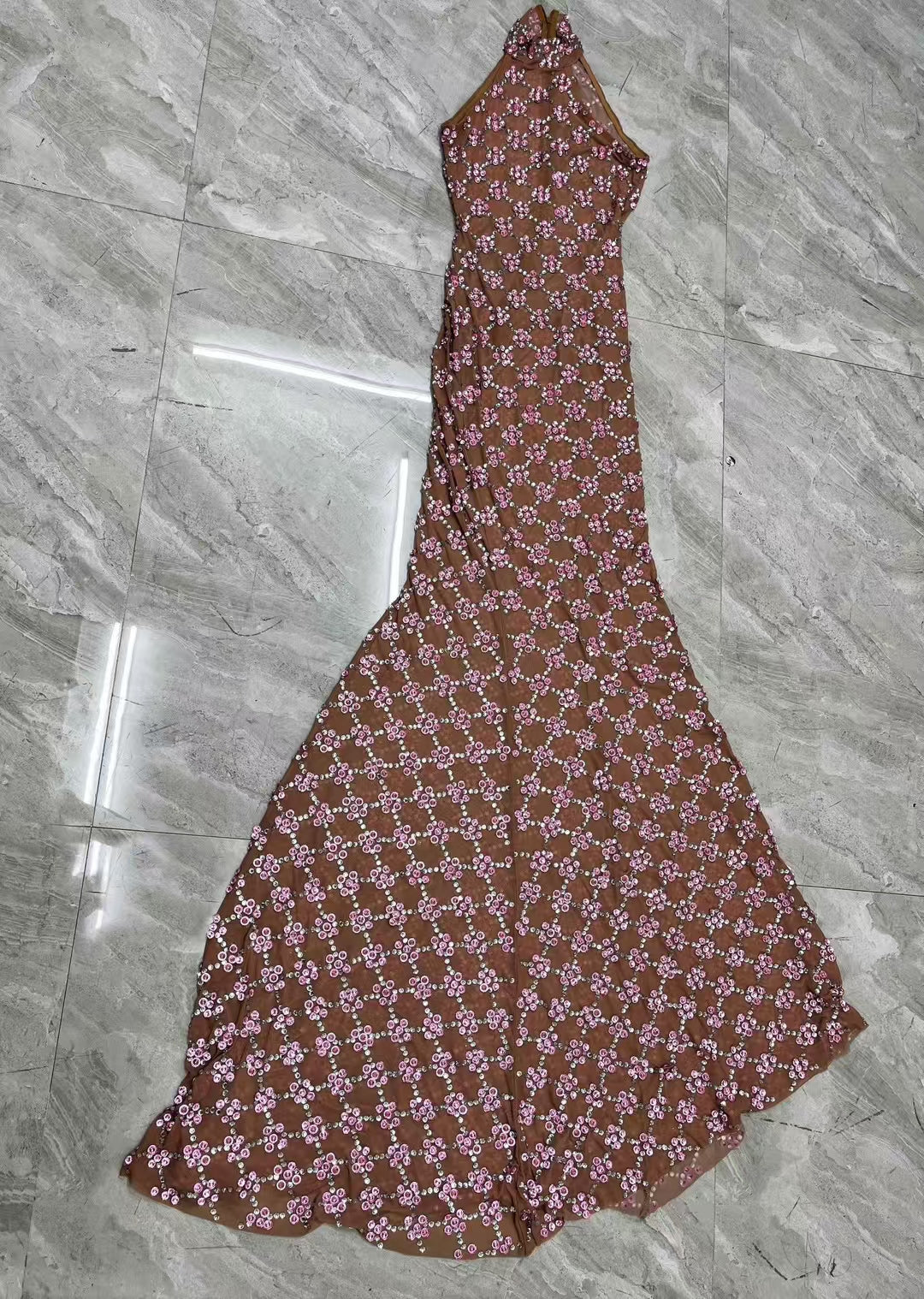 CELESINYI Lanlinghua Crystal Harlequin Flower Gown