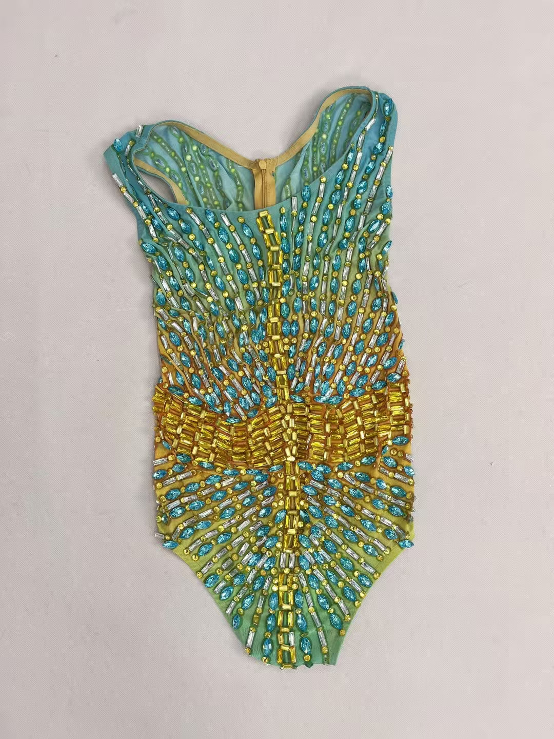 CELESINYI Sitiao Crystal Sky Yellow Leotard