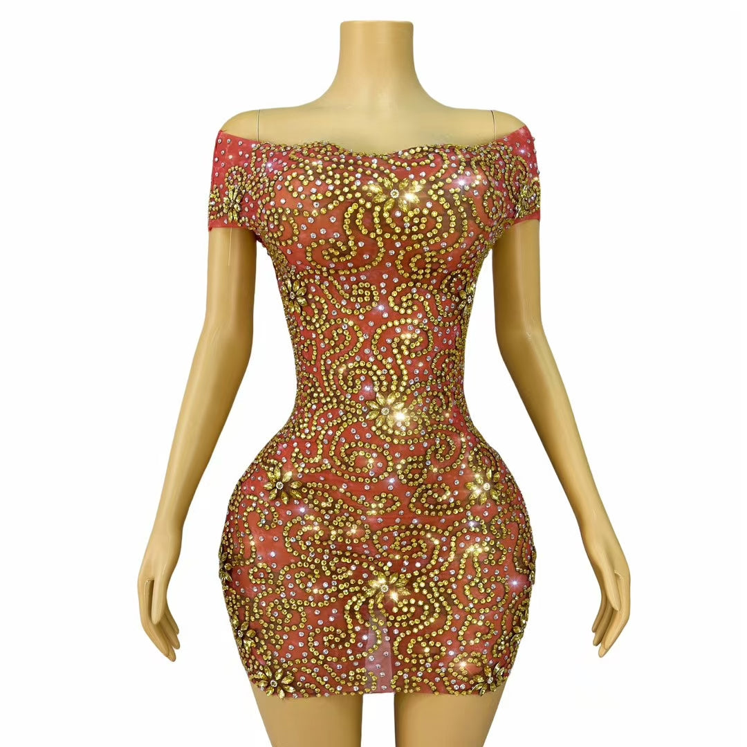 CELESINYI Juhuami Crystal Baroque Honey Gown
