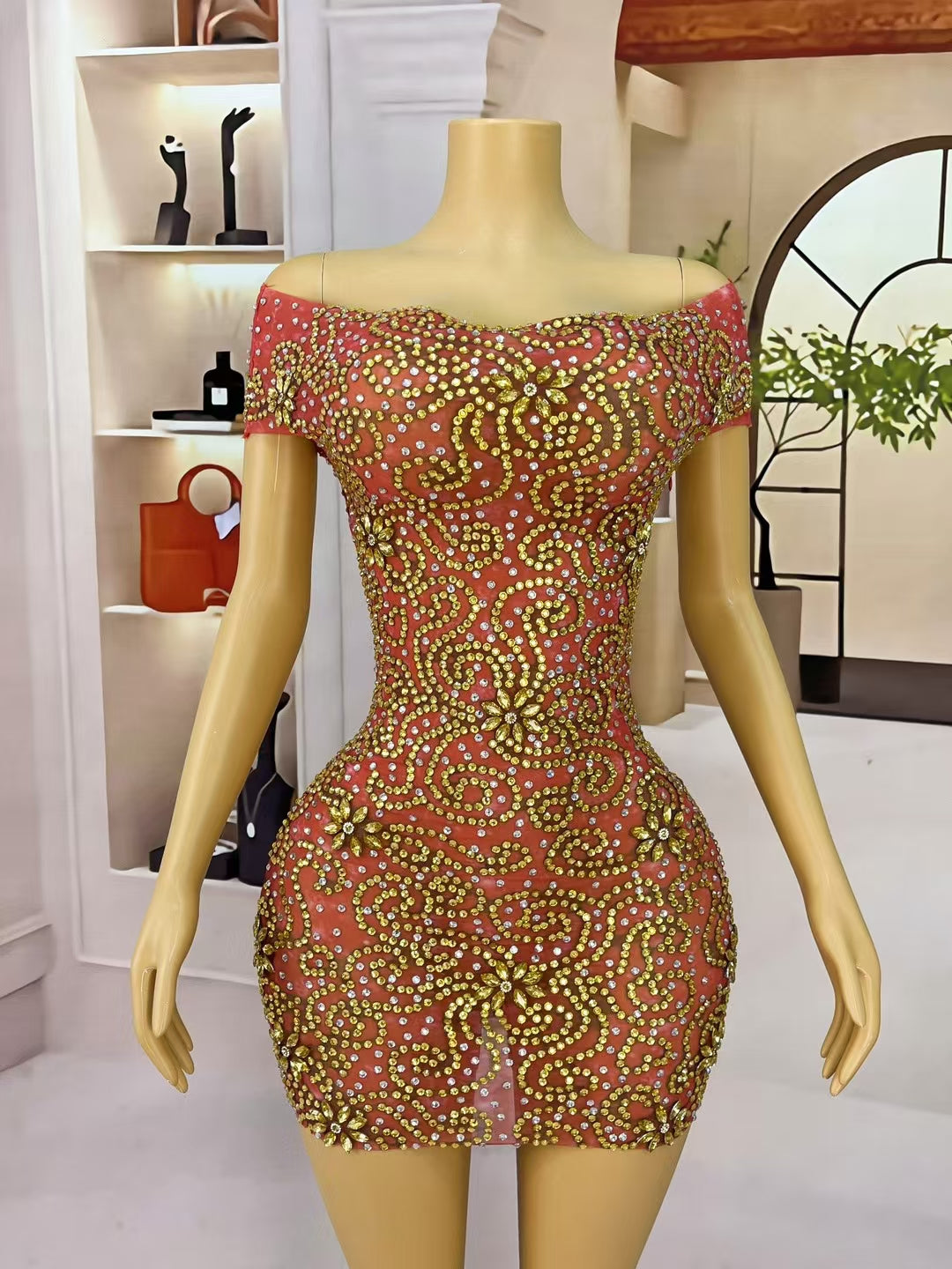 CELESINYI Juhuami Crystal Baroque Honey Gown