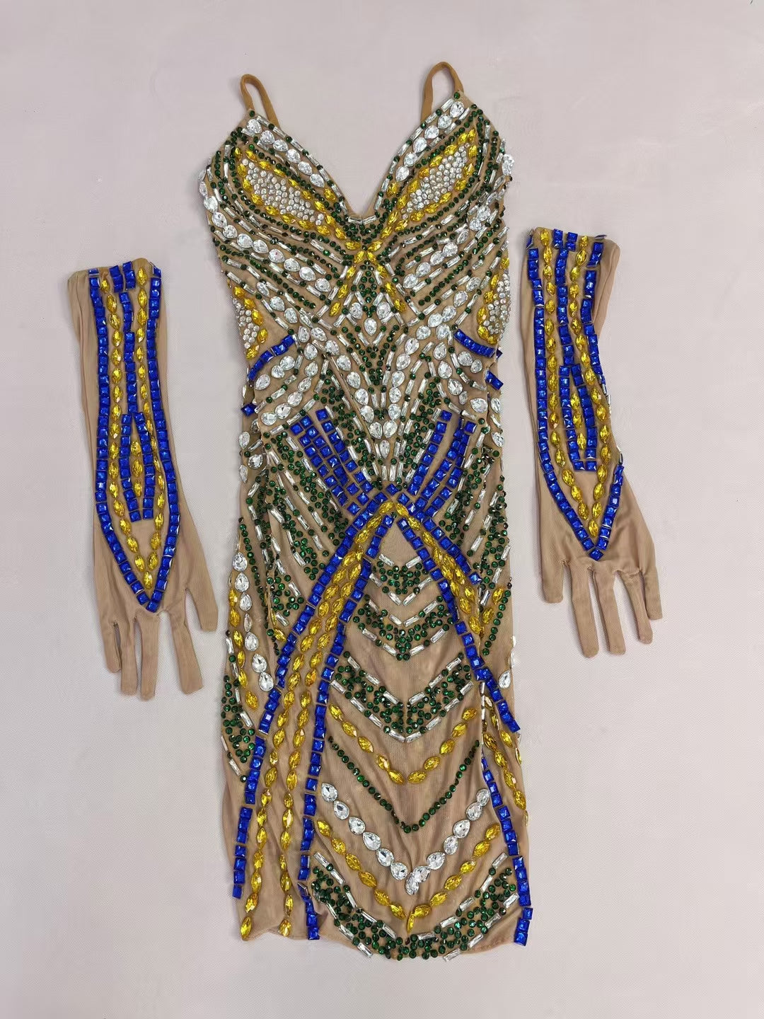 CELESINYI Jindie Crystal Jewel Butterfly Gown