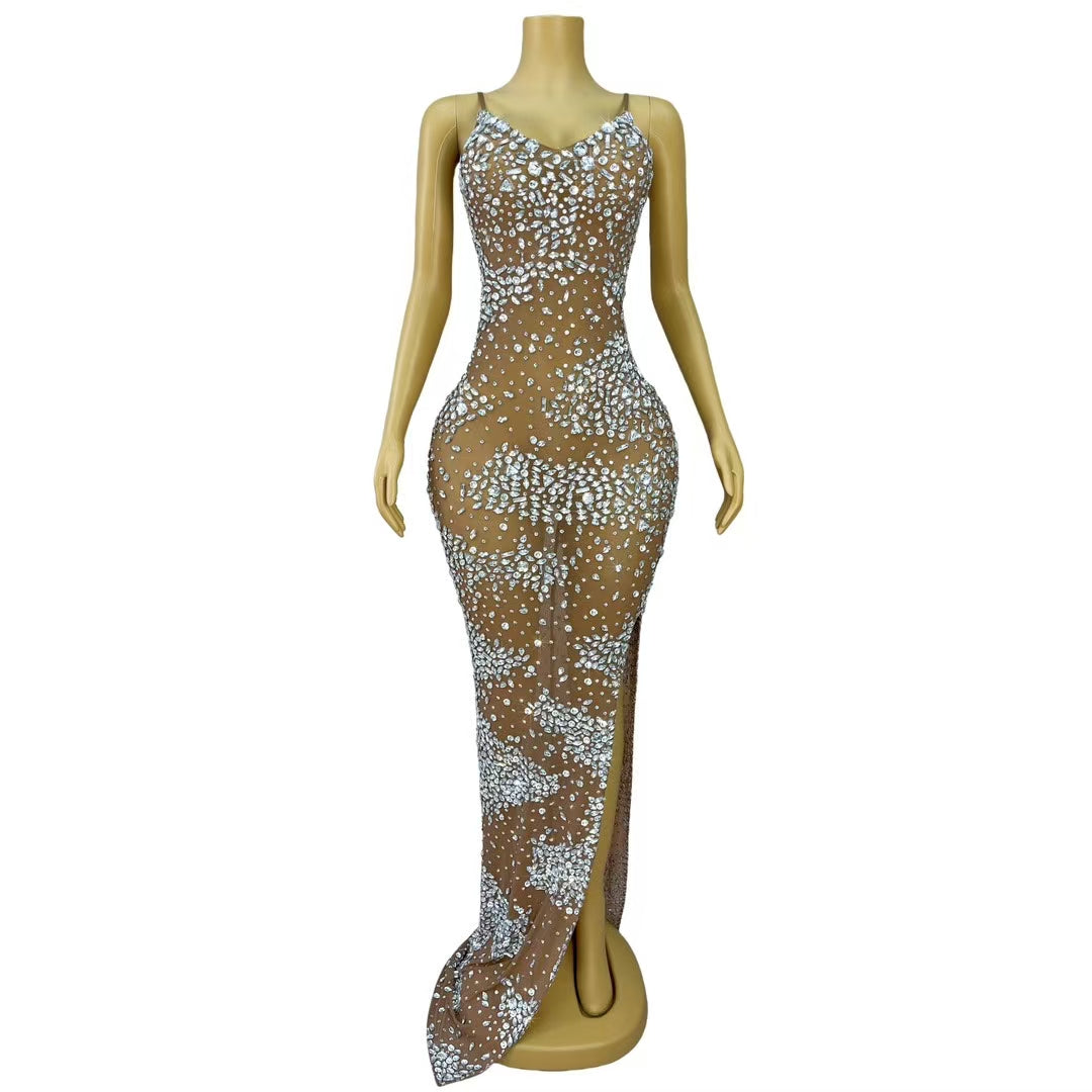 CELESINYI Xingmang Crystal Silver Skin Gown
