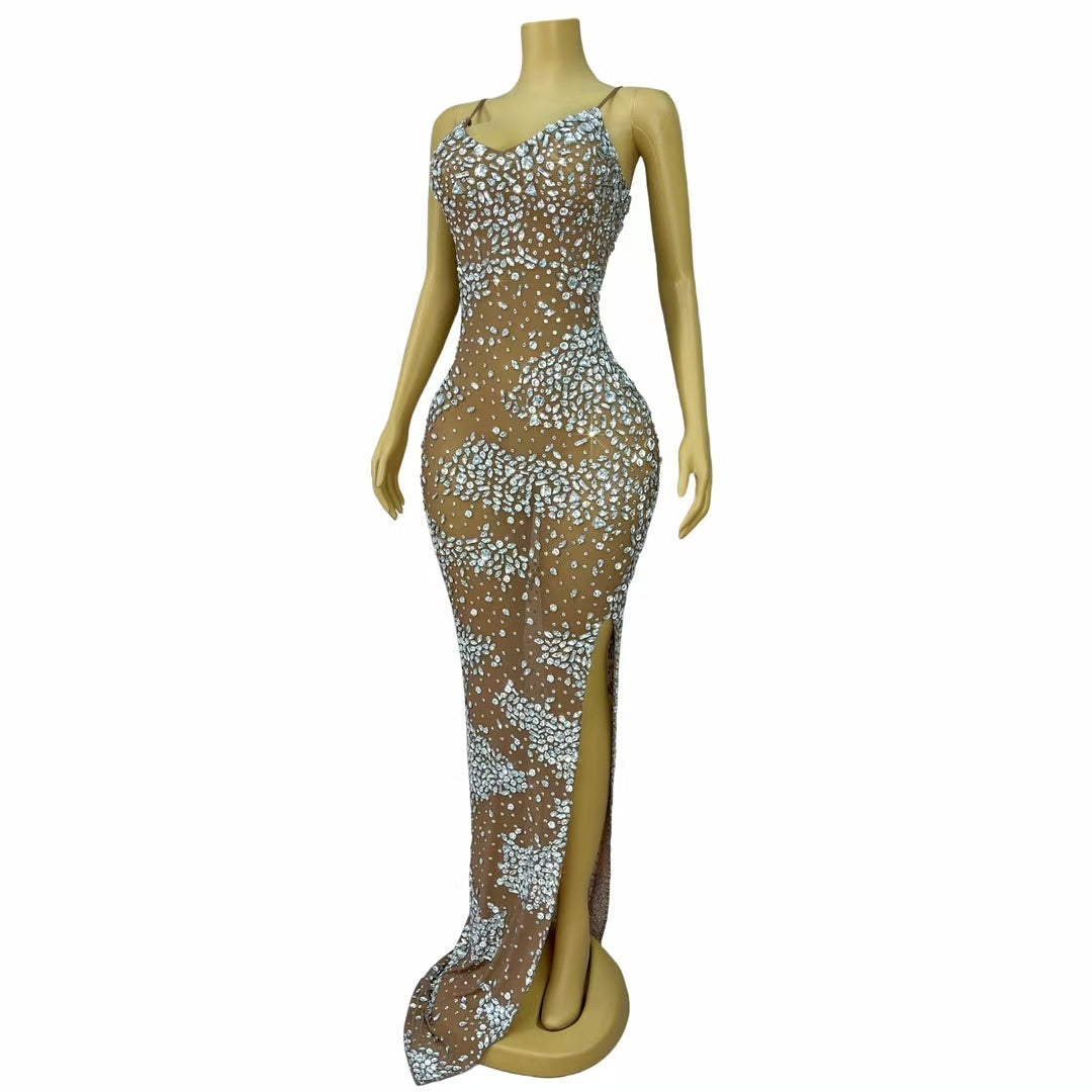 CELESINYI Xingmang Crystal Silver Skin Gown