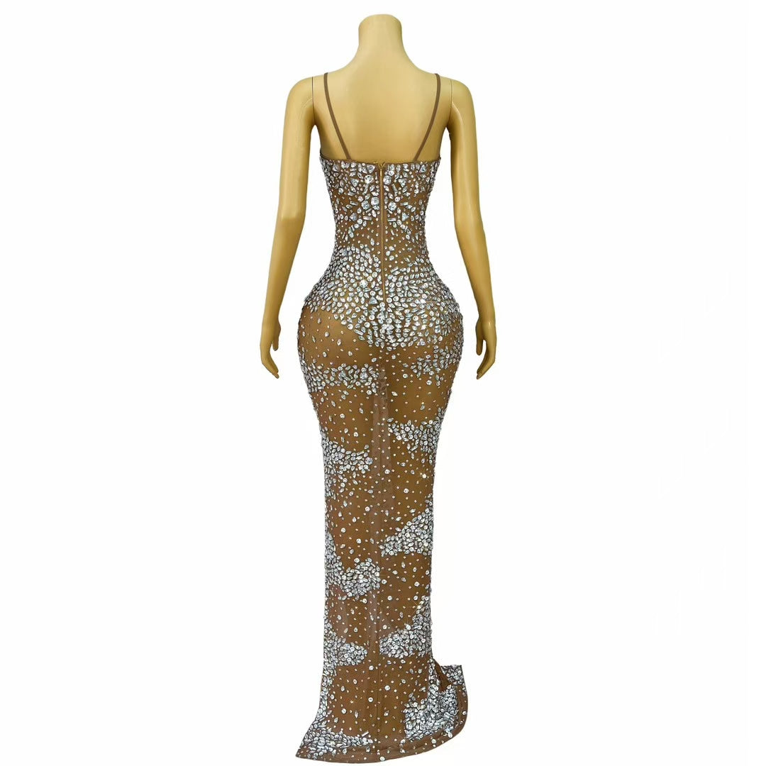 CELESINYI Xingmang Crystal Silver Skin Gown